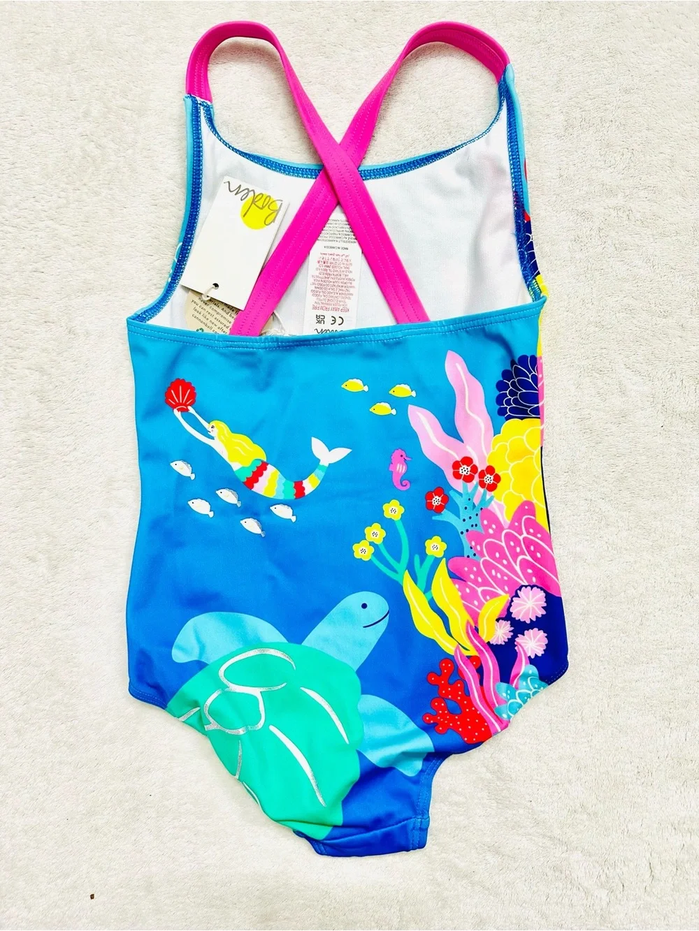 BODEN NEW Cross-Back Printed Swimsuit SIZE 4-5 Years